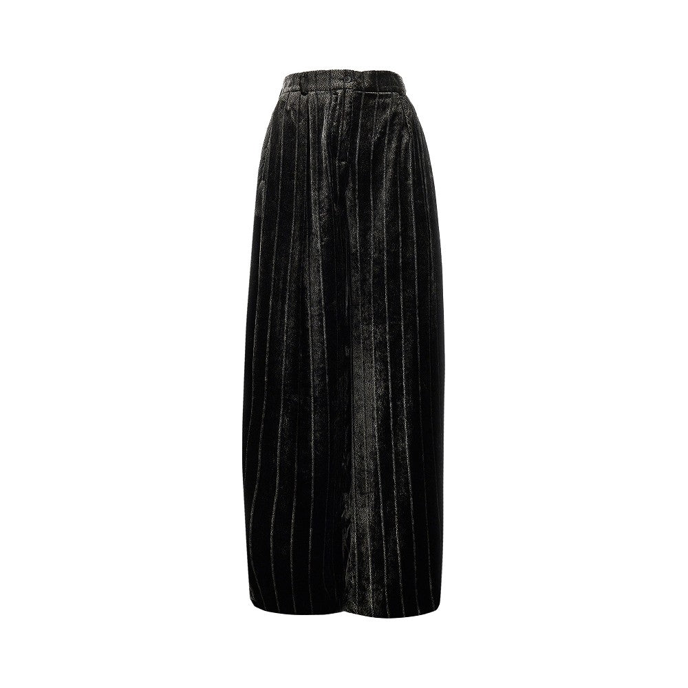 Pantalone in velluto gessato