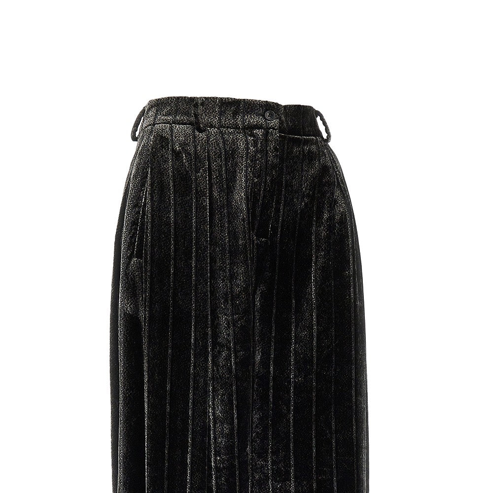 Pantalone in velluto gessato