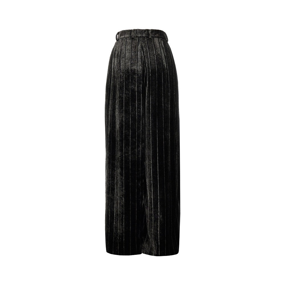 Pantalone in velluto gessato