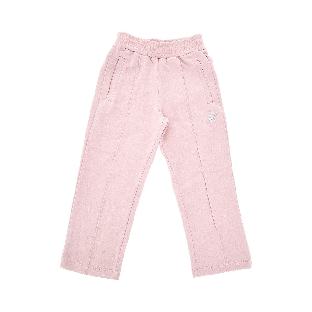 Sweatpants with glittered star print