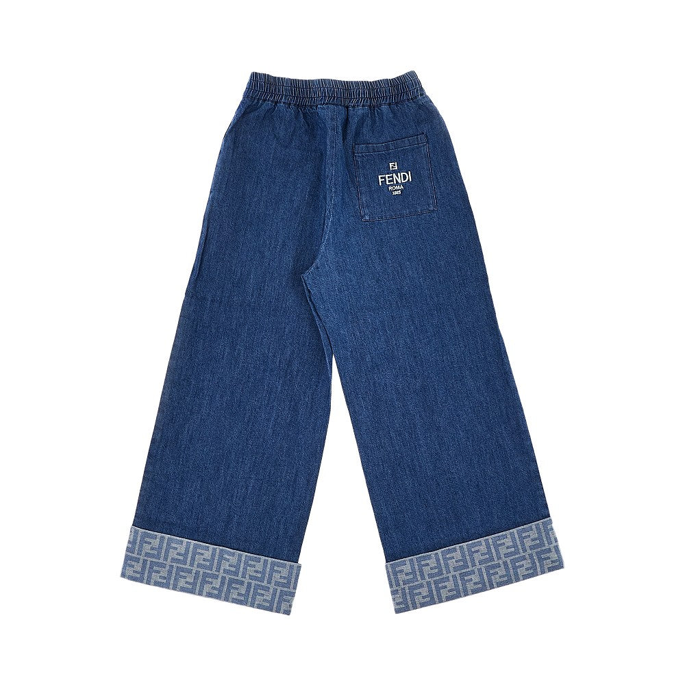 Wide-leg jeans with turn-up