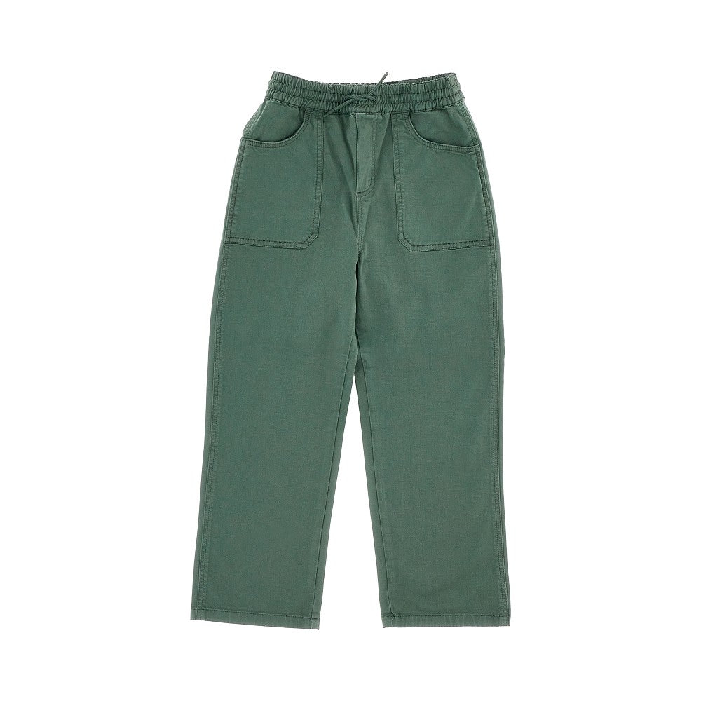 Pantalone in twill elasticizzato con coulisse