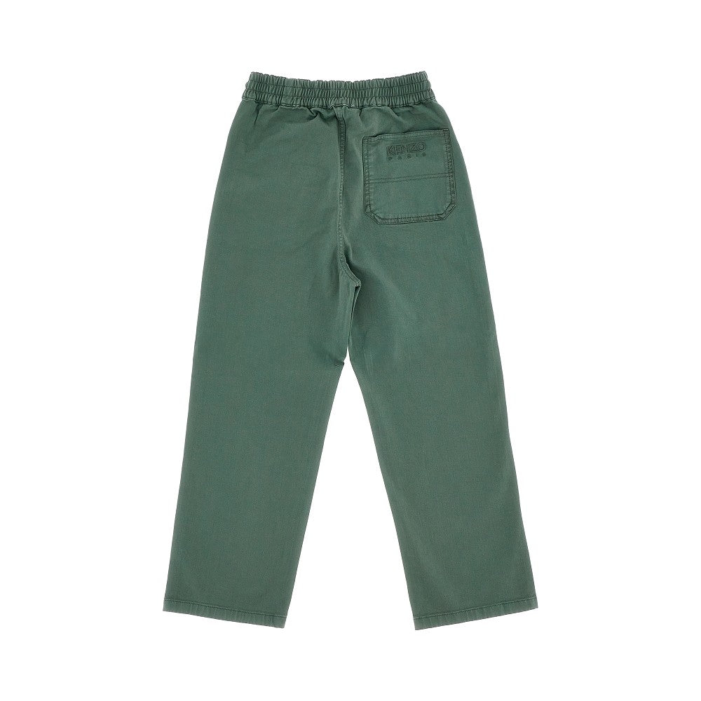 Pantalone in twill elasticizzato con coulisse