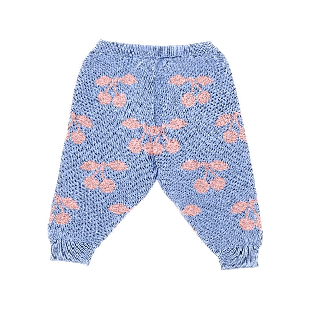 Pantalone in maglia con motivo ciliegie