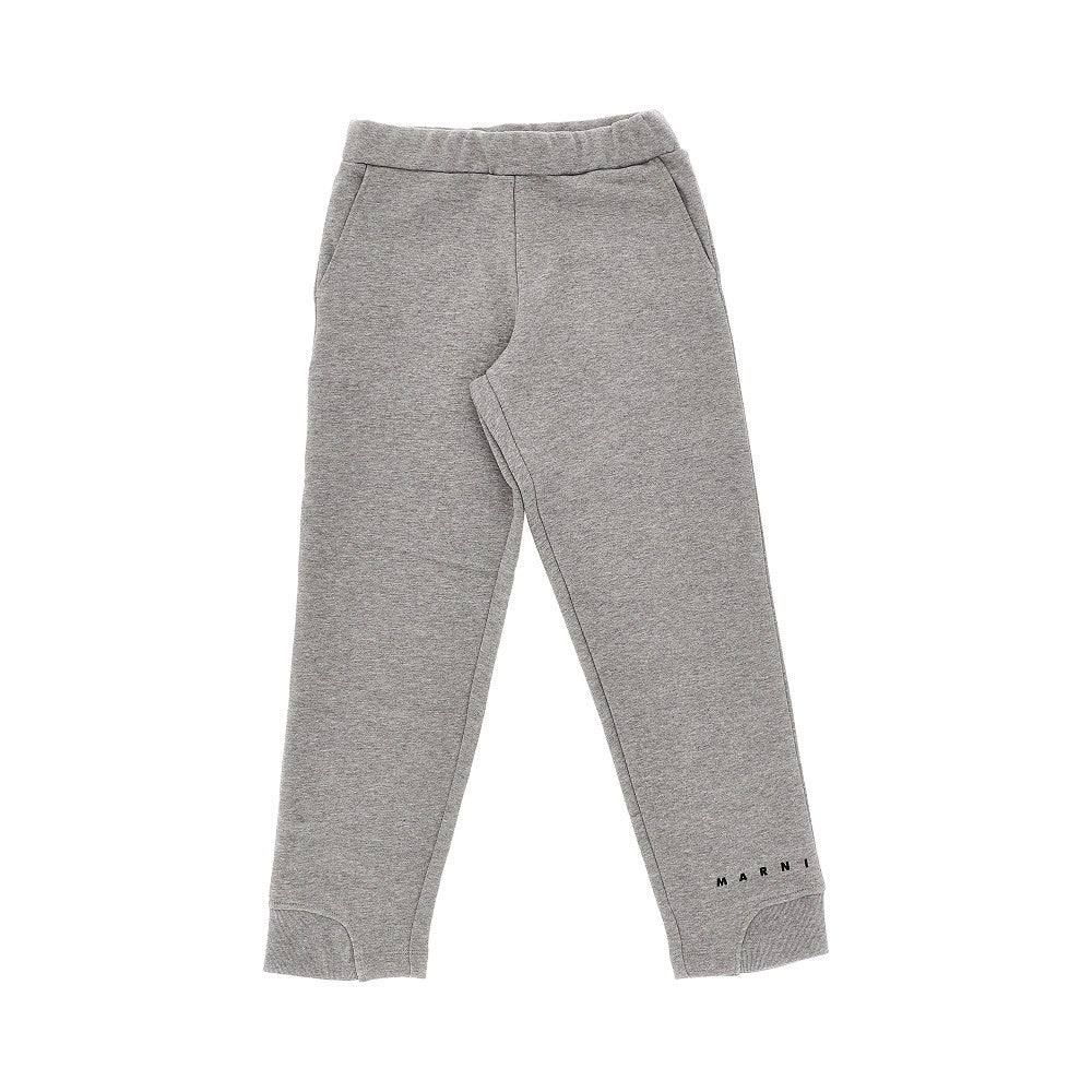 Joggers in french terry di cotone con logo