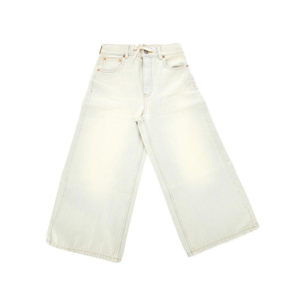Jeans a gamba ampia con coulisse