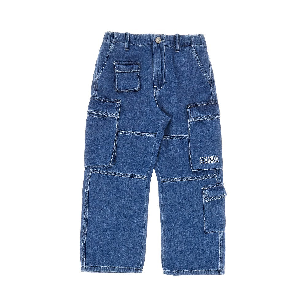 Denim multi-pockets pants