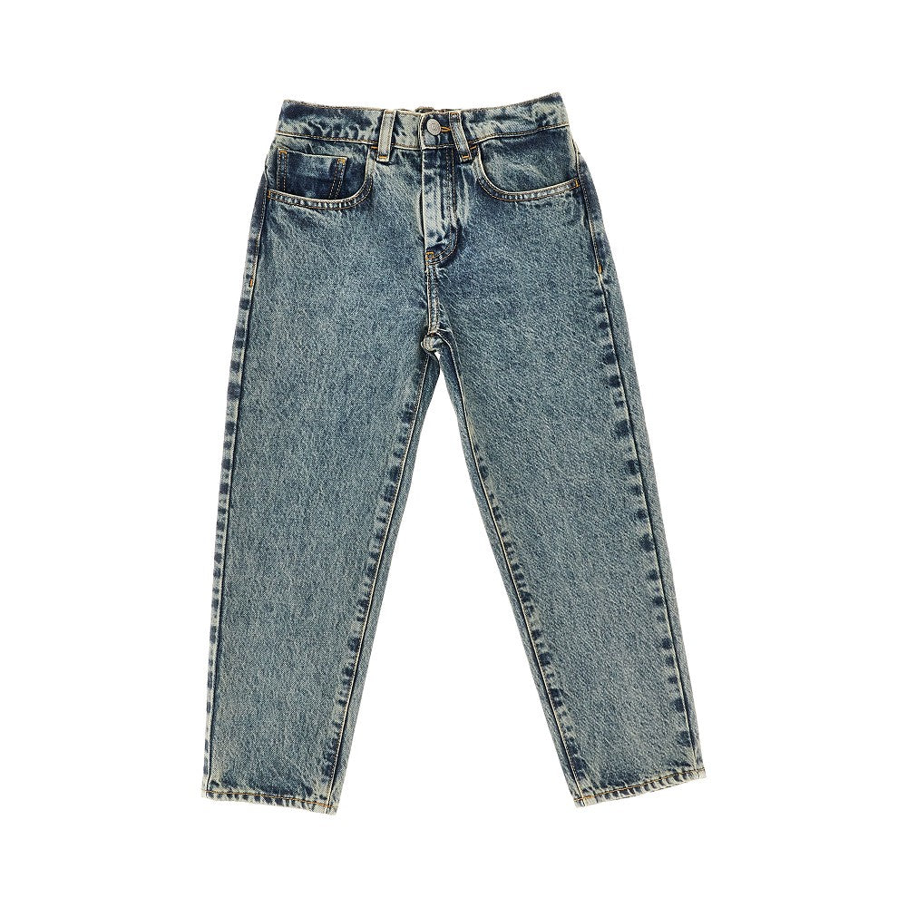 Cotton denim jeans with vintage effect