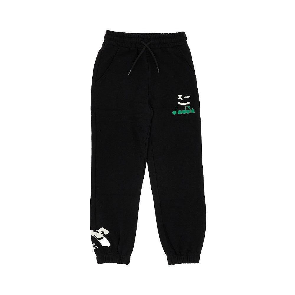 Pantalone in felpa con stampe logo