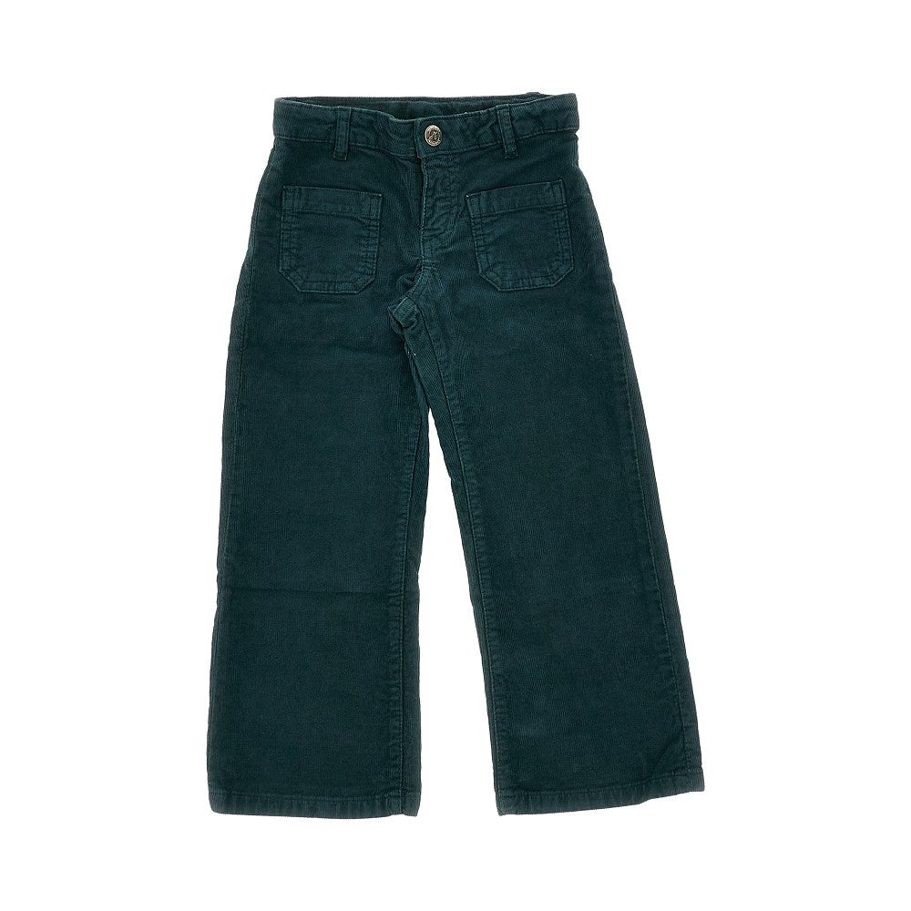 Wide-leg velvet pants