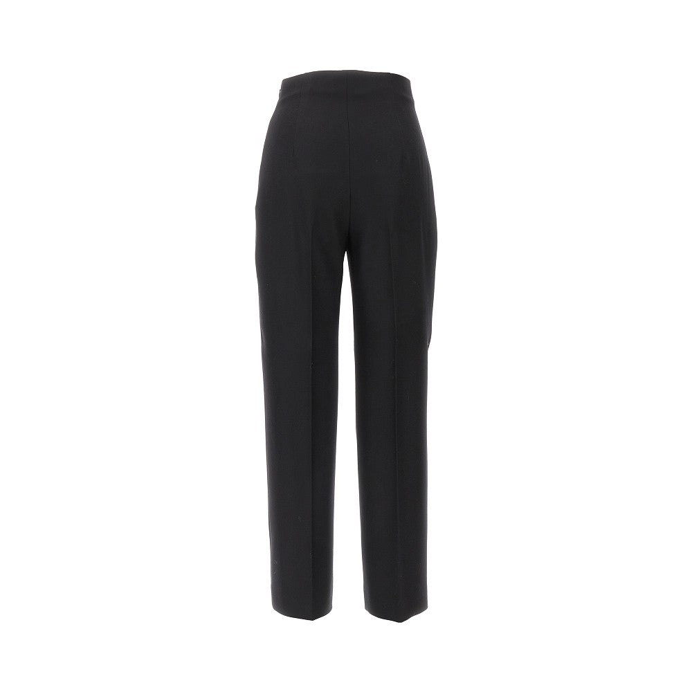 Stretch flannel cigarette trousers
