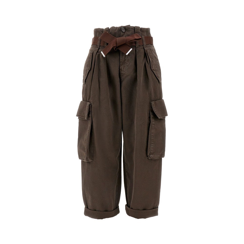 Cotton gabardine cargo pants