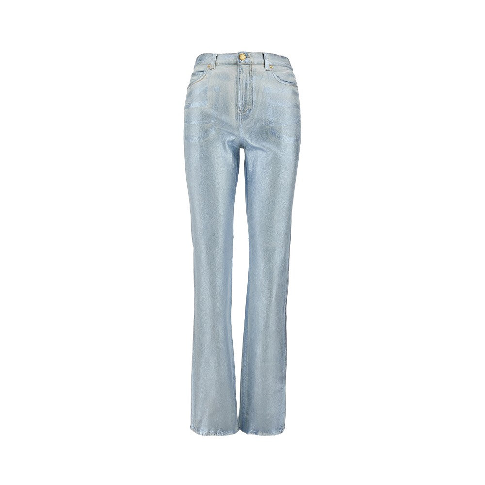 Jeans Roxanne in denim laminato
