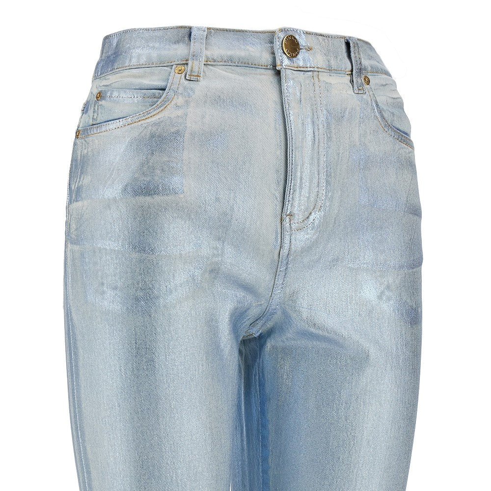 Jeans Roxanne in denim laminato
