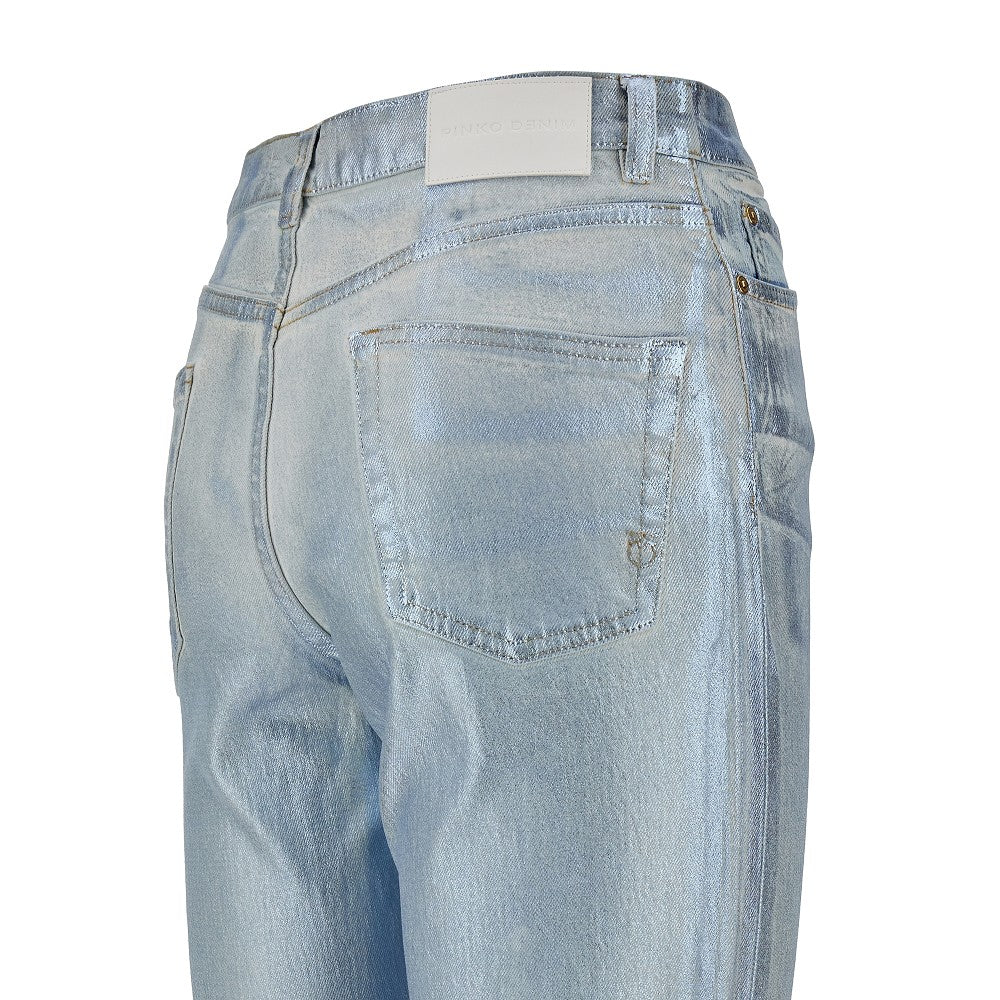 Jeans Roxanne in denim laminato
