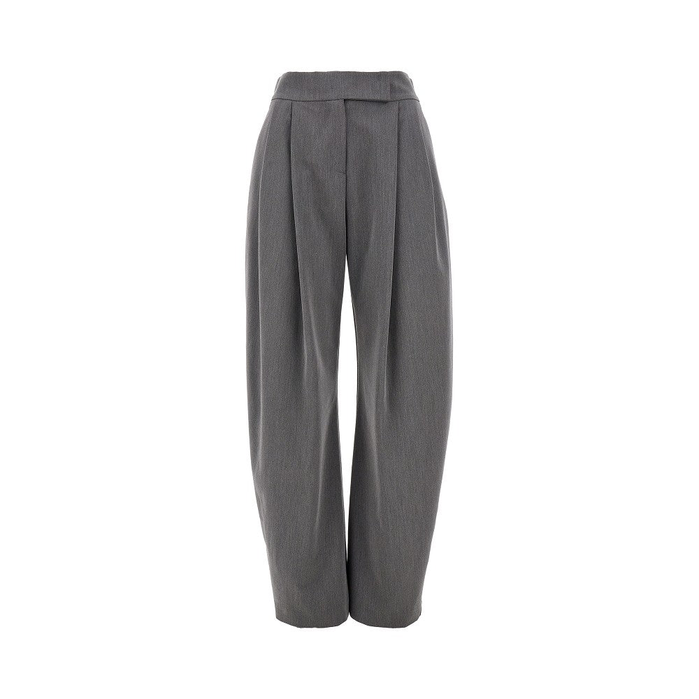 Wide-leg pants with darts
