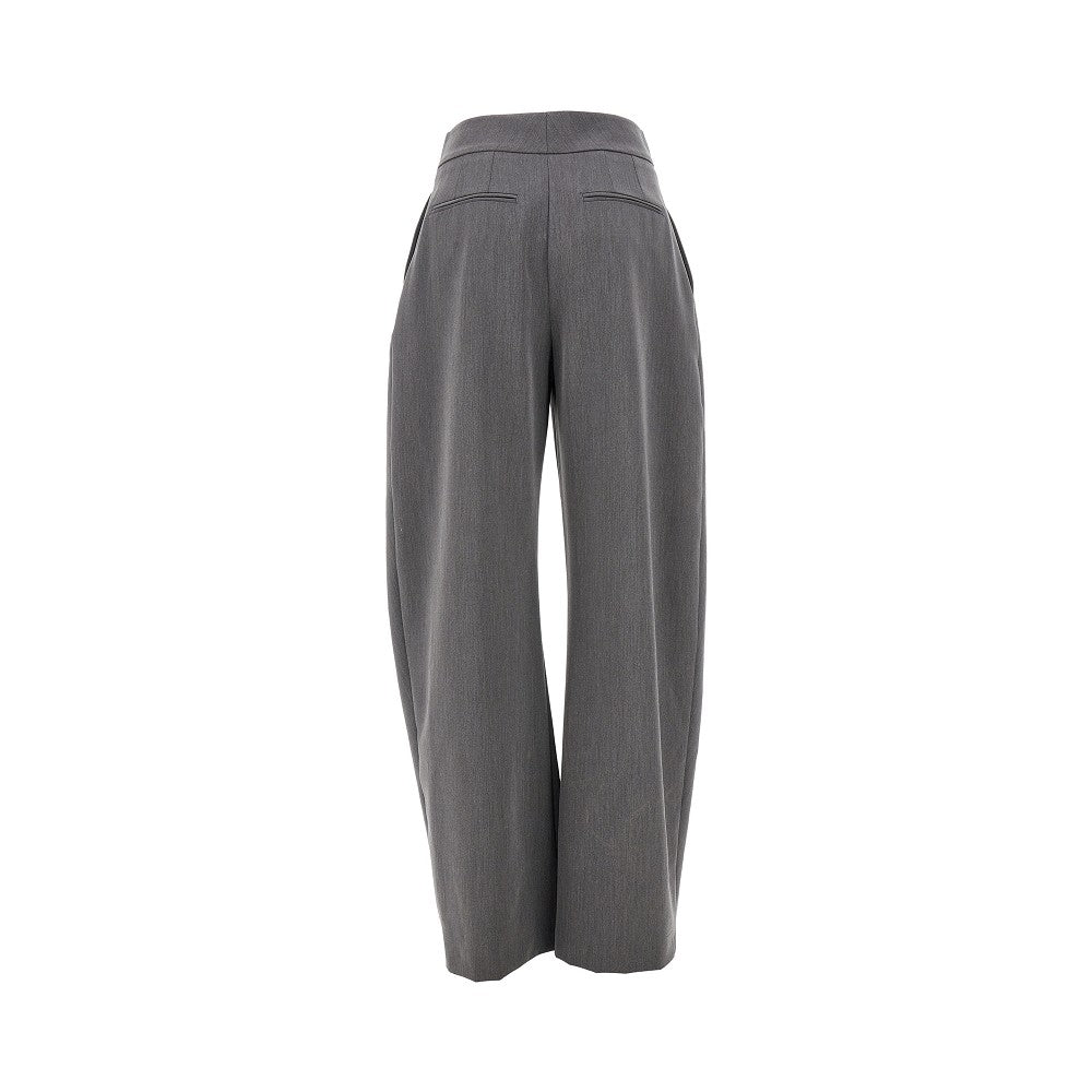 Wide-leg pants with darts