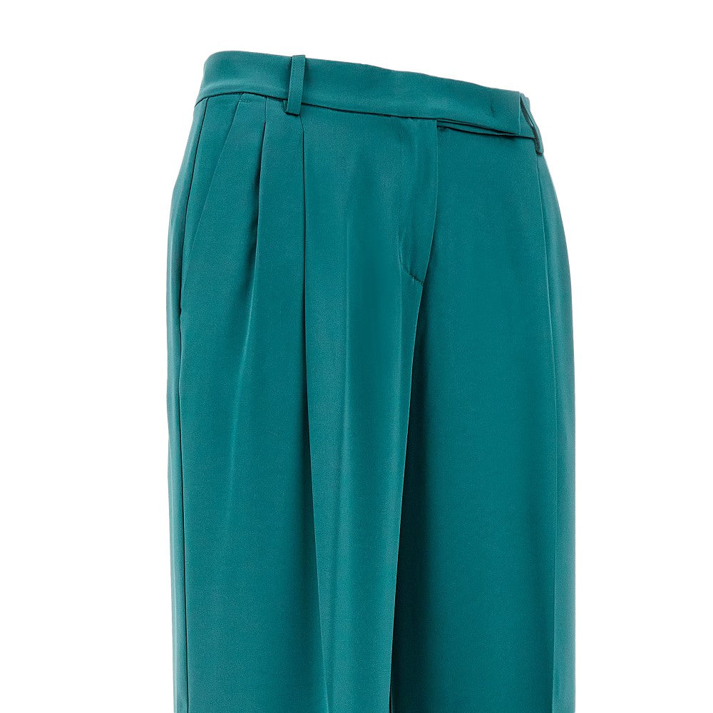 Pantalone a gamba ampia in satin