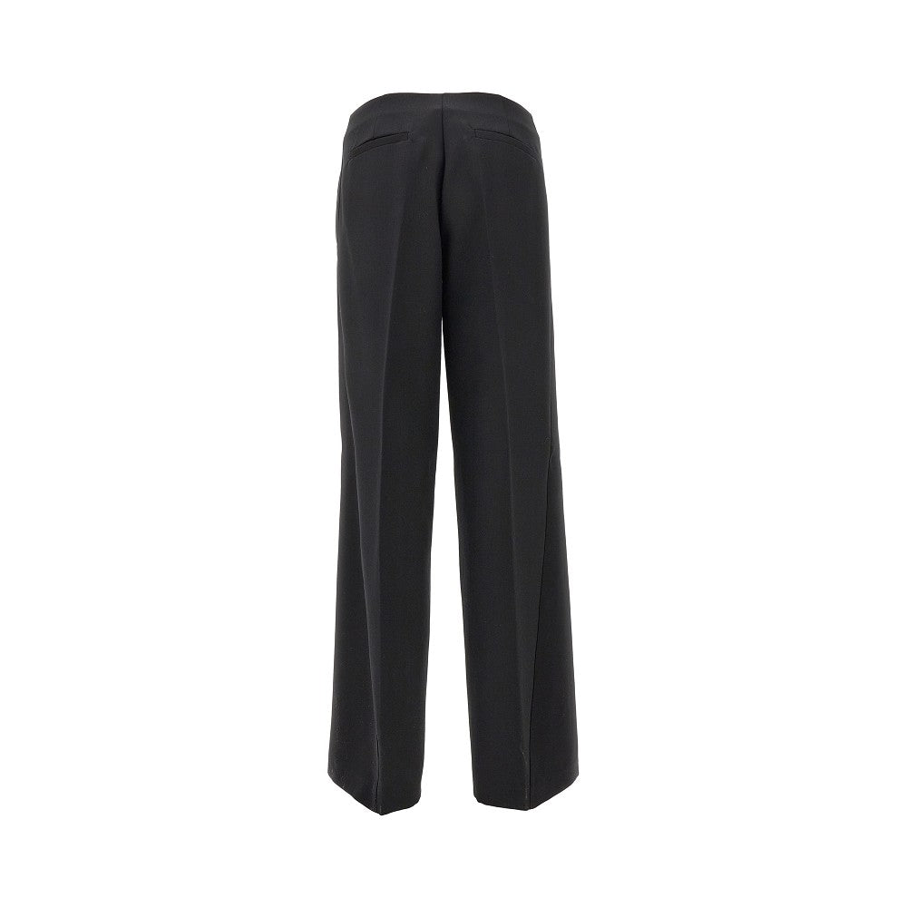 Palazzo pants with satin details