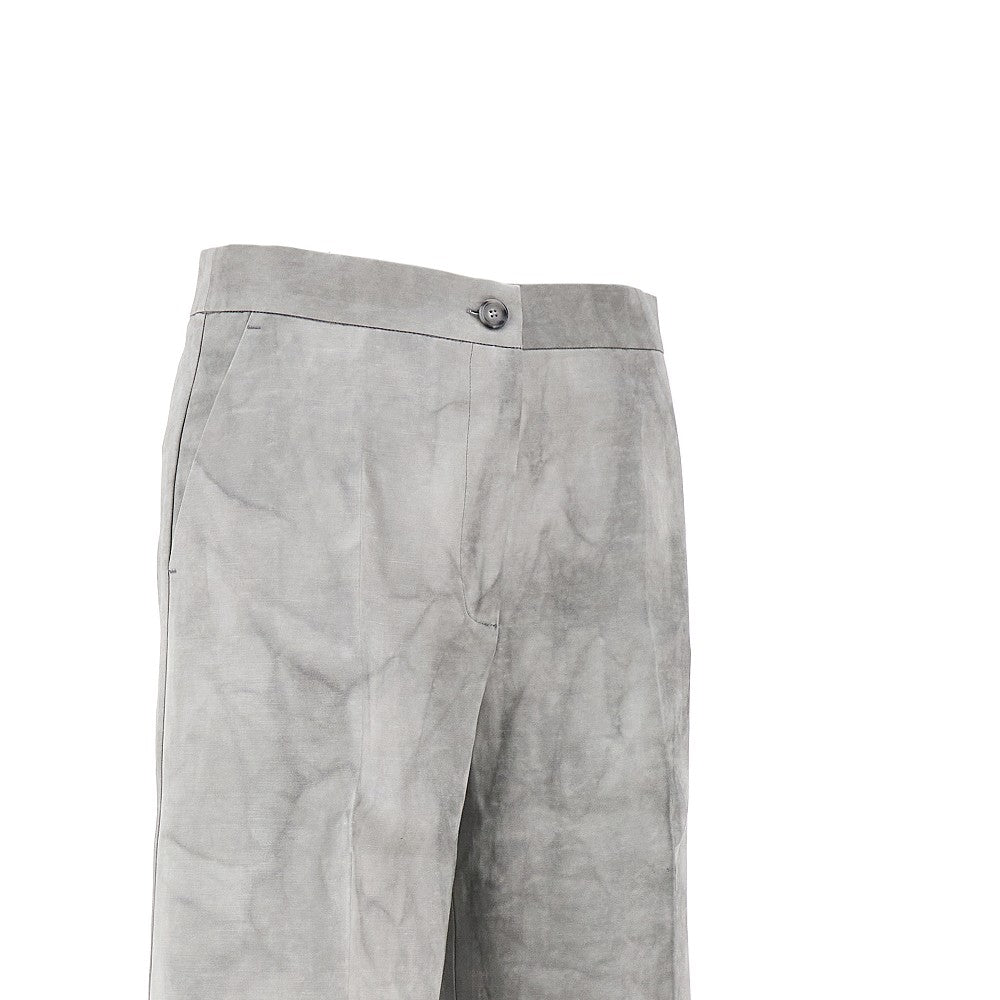Délavé flamed satin pants
