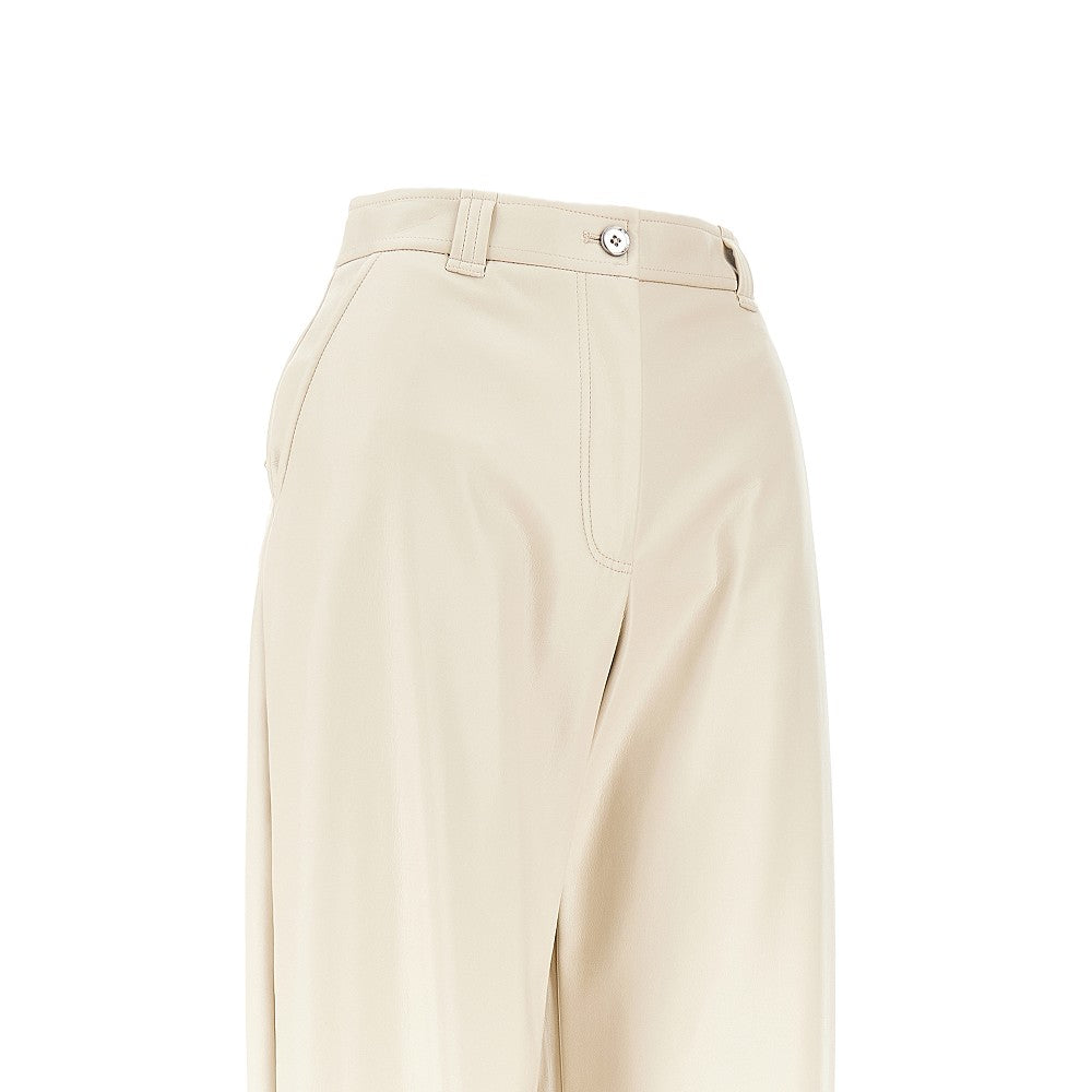 Faux leather Barrel Leg pants