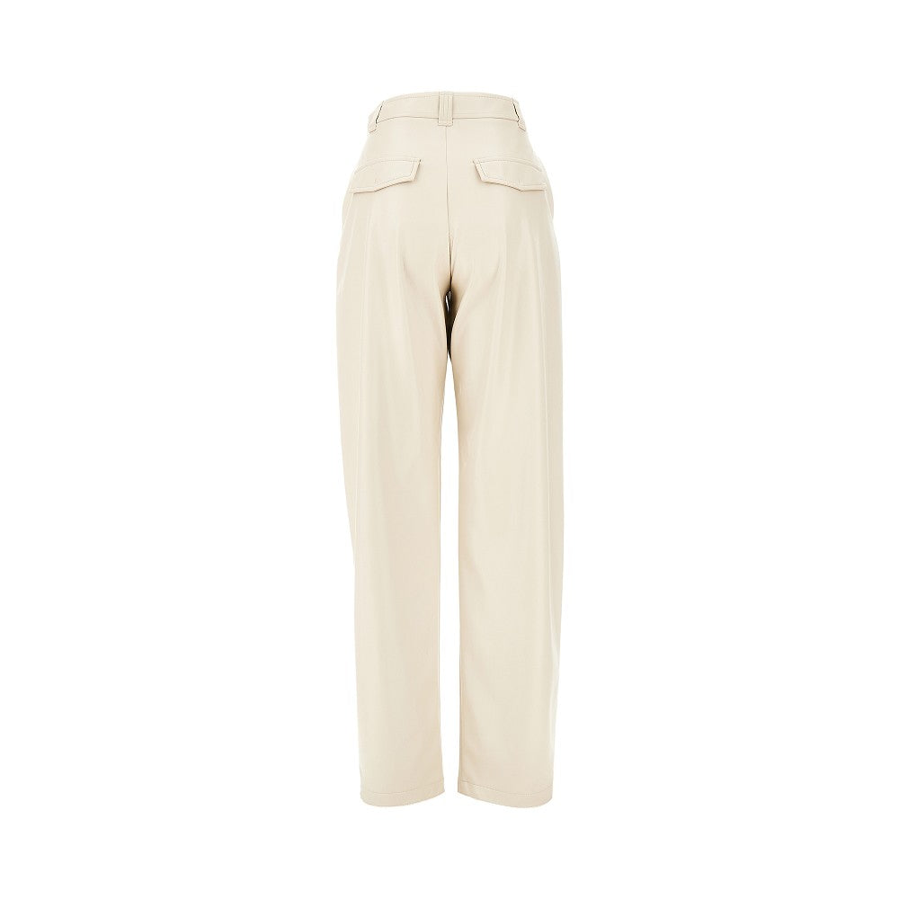 Faux leather Barrel Leg pants
