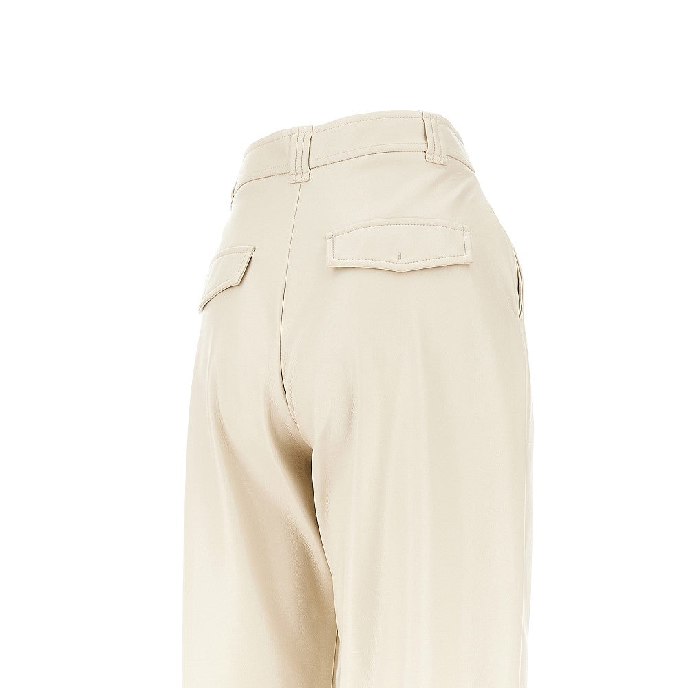 Faux leather Barrel Leg pants