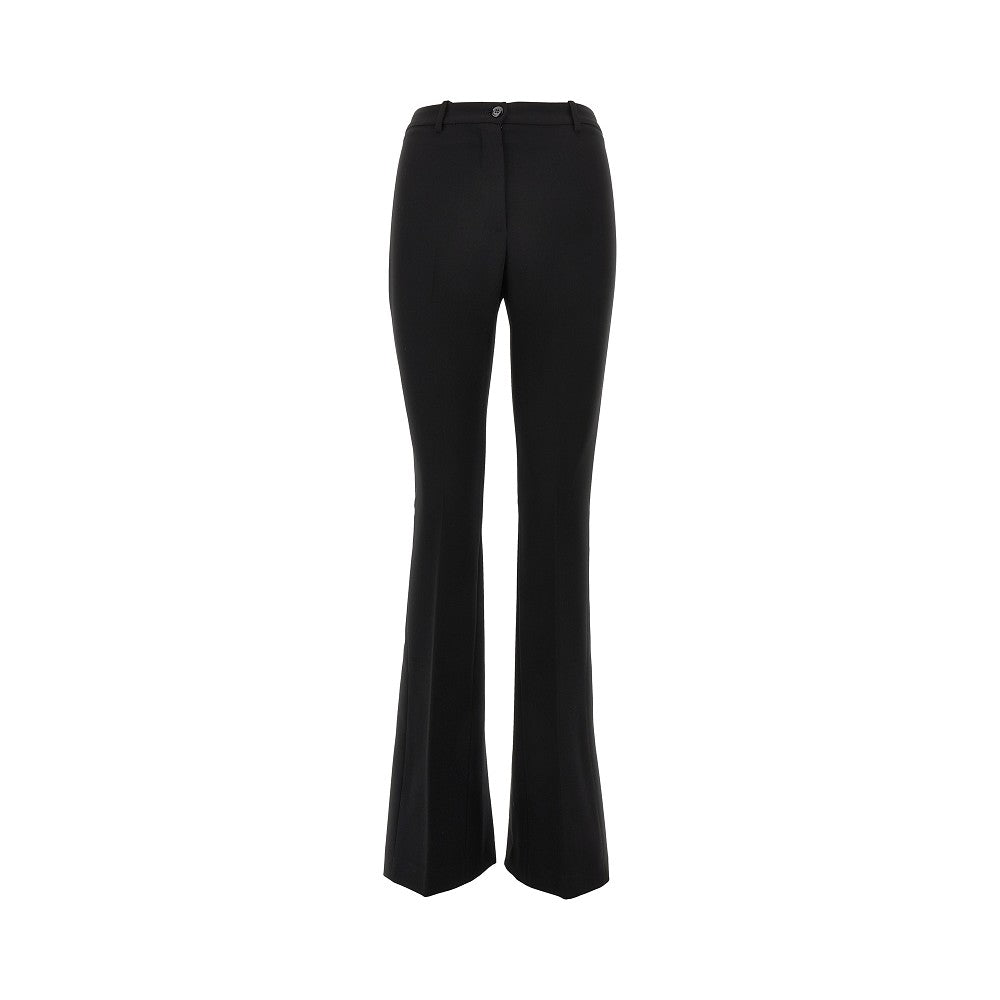 Slim pants with rear split
