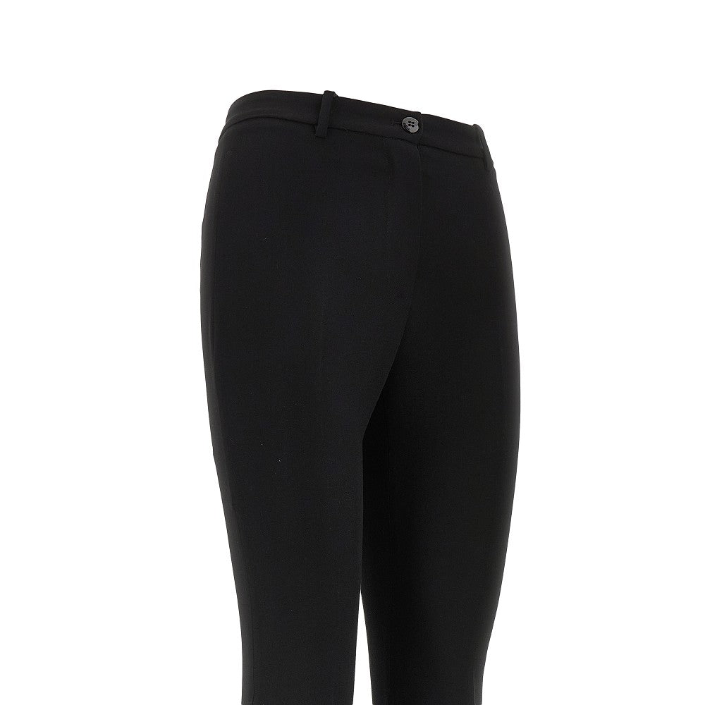 Slim pants with rear split