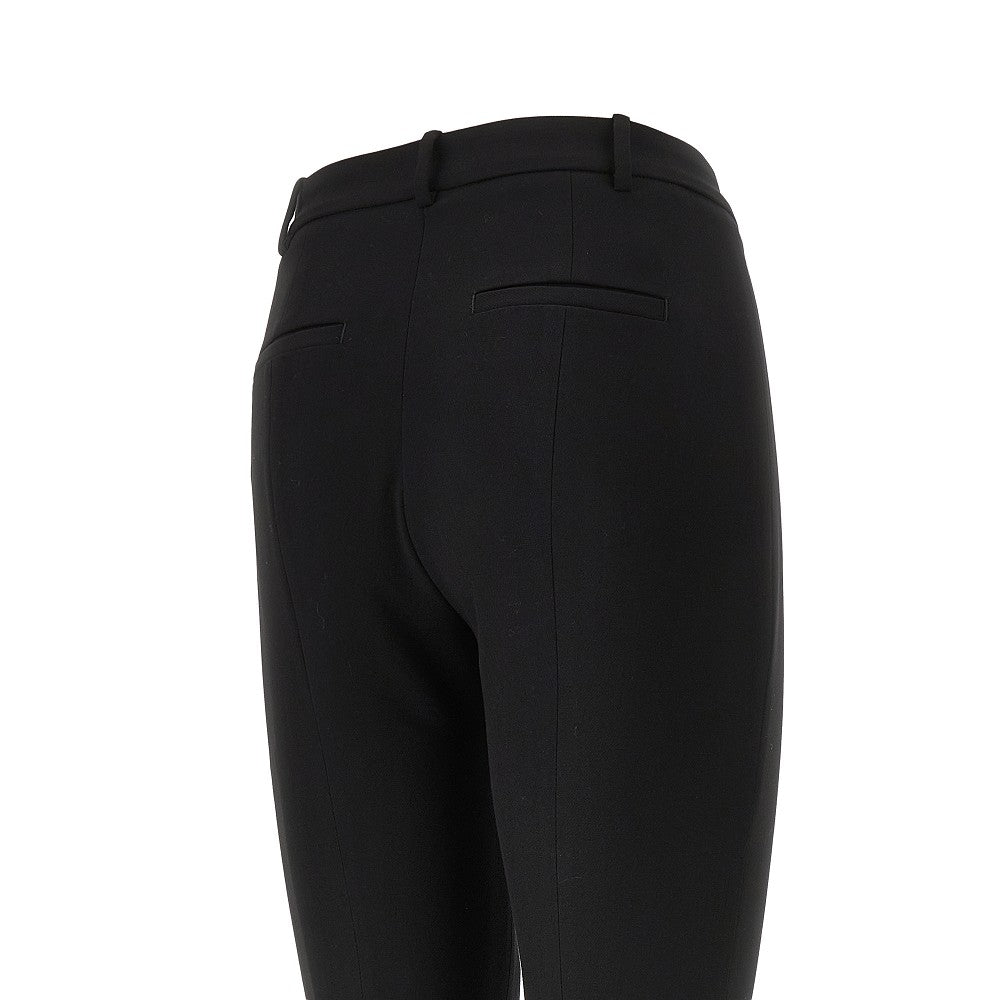 Slim pants with rear split