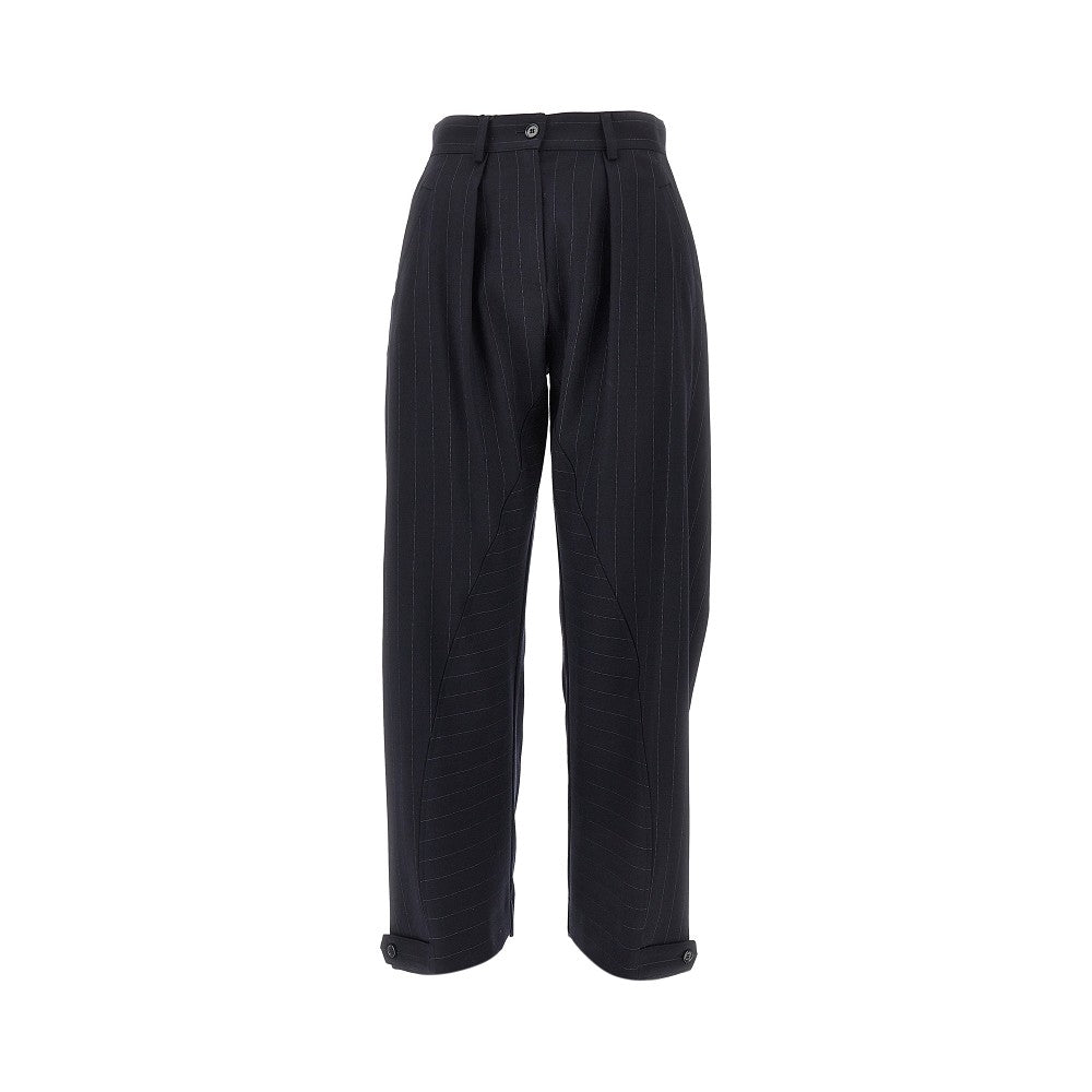 Pinstriped wool-blend Balloon Fit pants