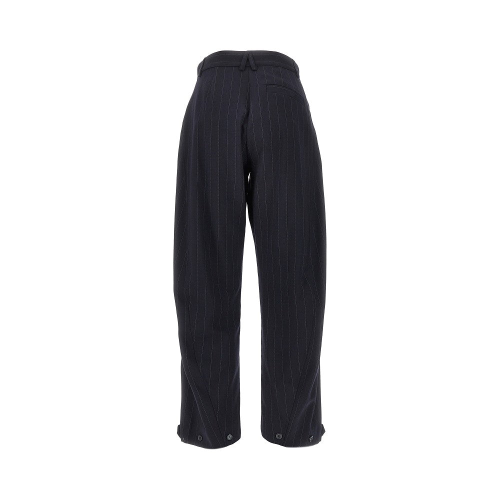 Pinstriped wool-blend Balloon Fit pants