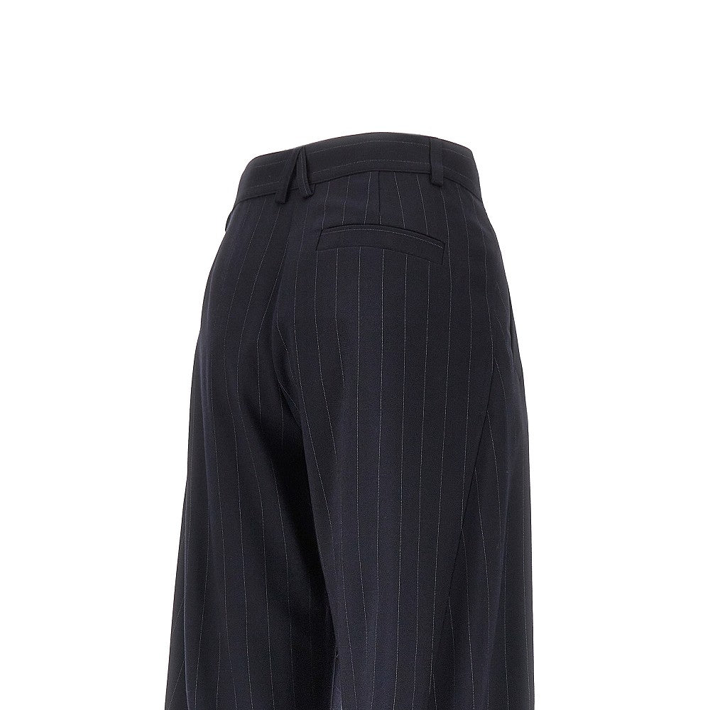 Pinstriped wool-blend Balloon Fit pants