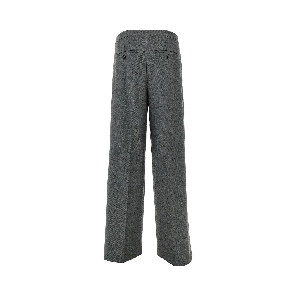 Flannel pants with torchon trimmings