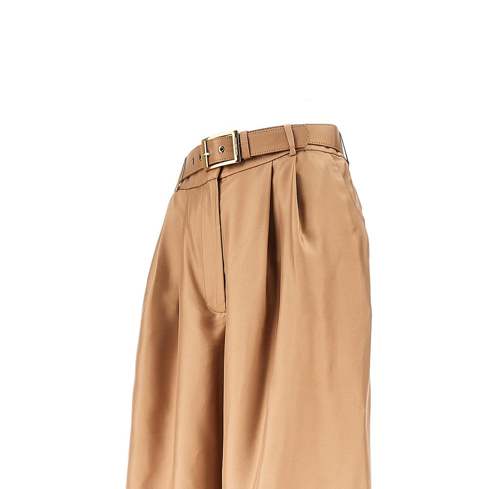 Satin wide leg pants