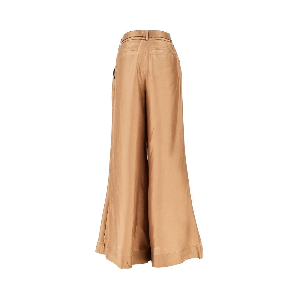 Satin wide leg pants