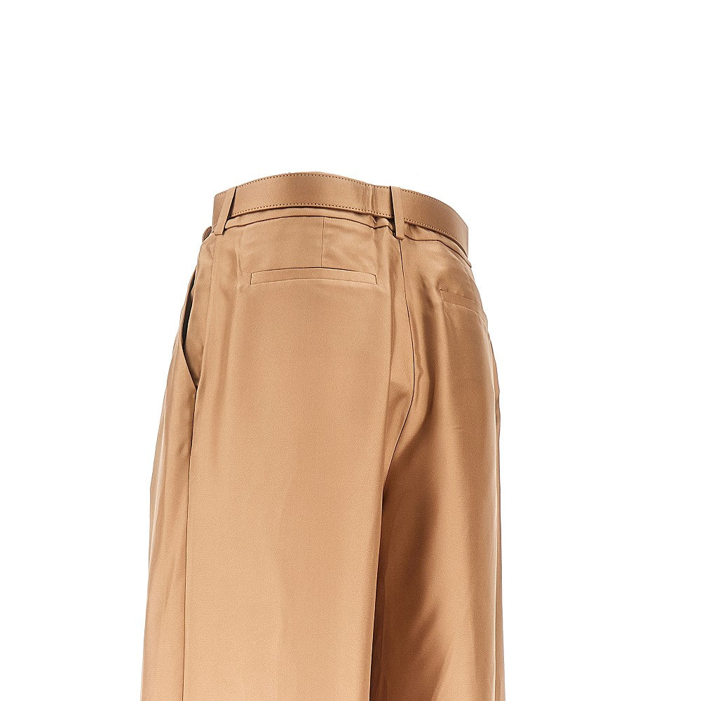 Satin wide leg pants