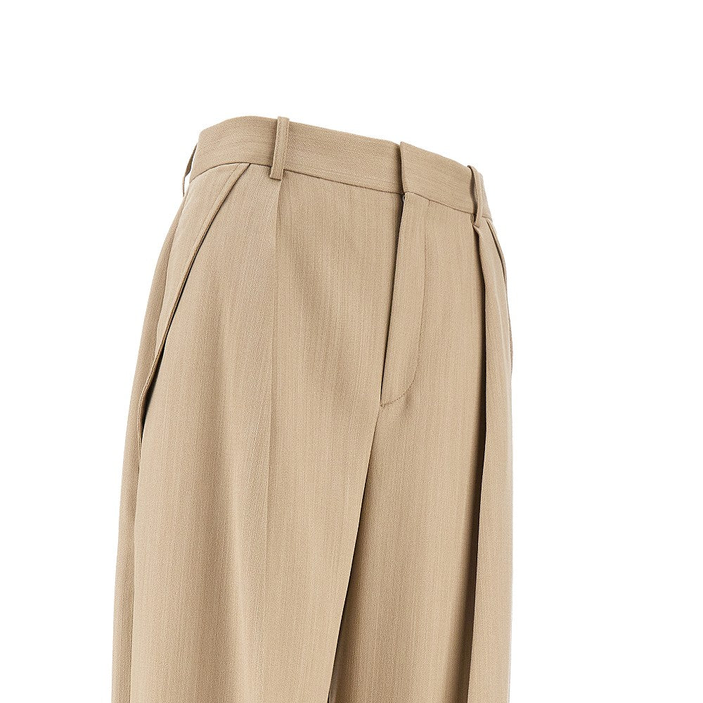 Wide leg turn-up pants