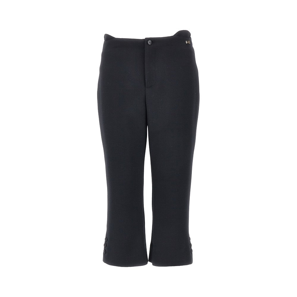 Wool-blend cropped pants