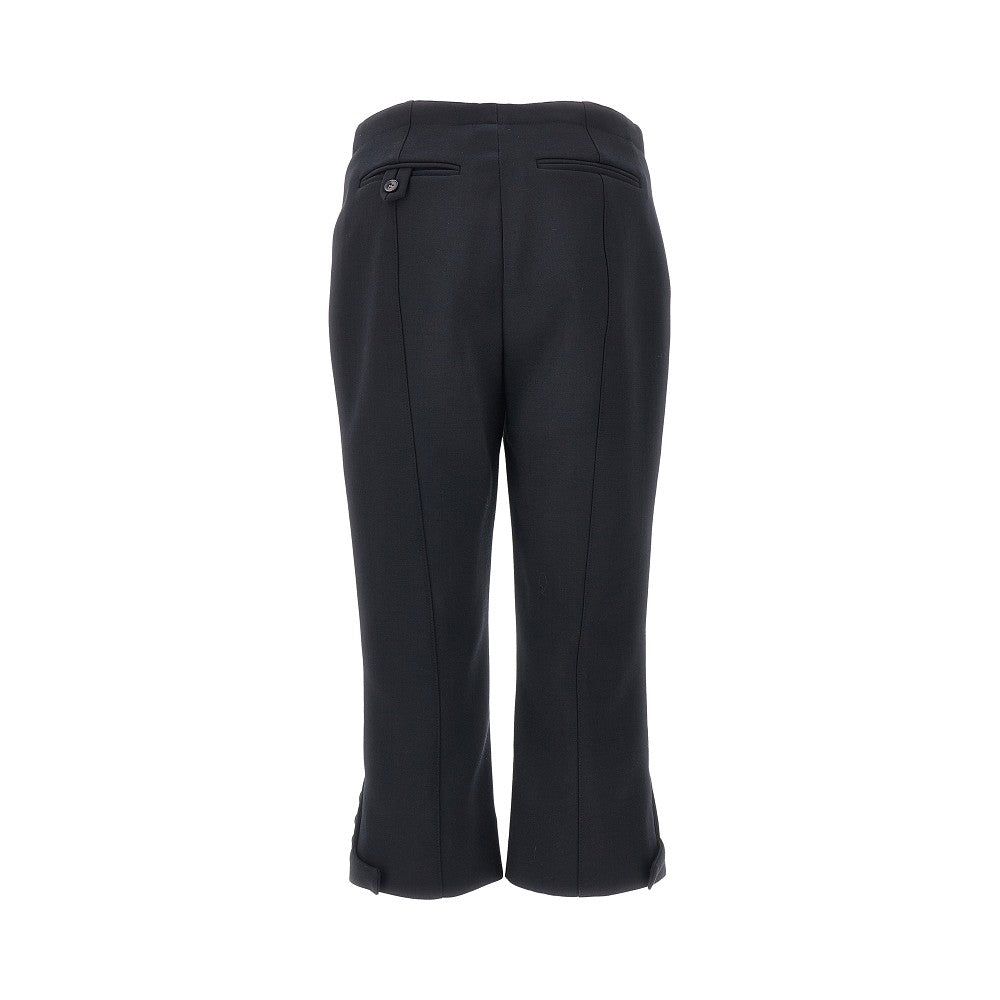Wool-blend cropped pants