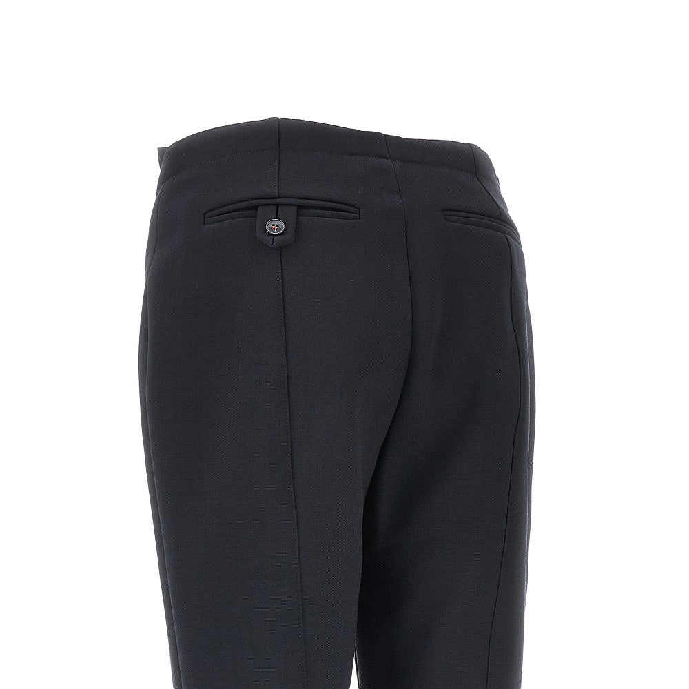 Wool-blend cropped pants