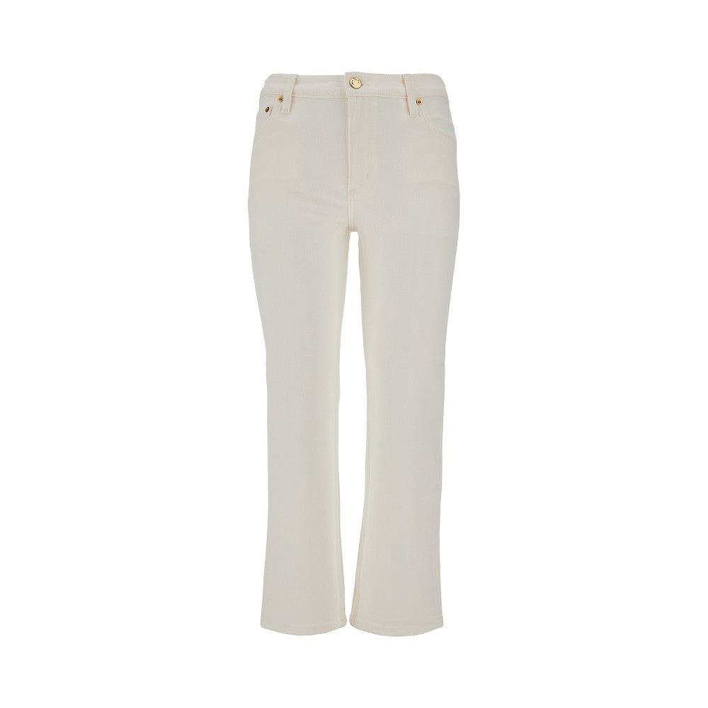 Stretch denim kick-flare jeans
