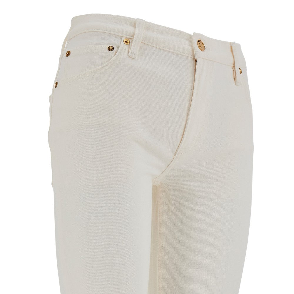 Stretch denim kick-flare jeans