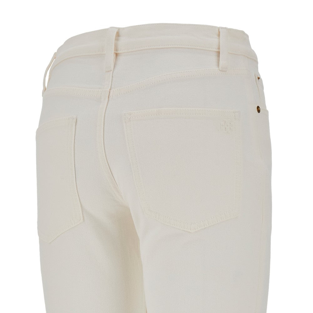 Stretch denim kick-flare jeans