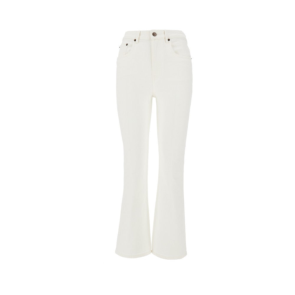 Jeans cropped svasati in denim stretch