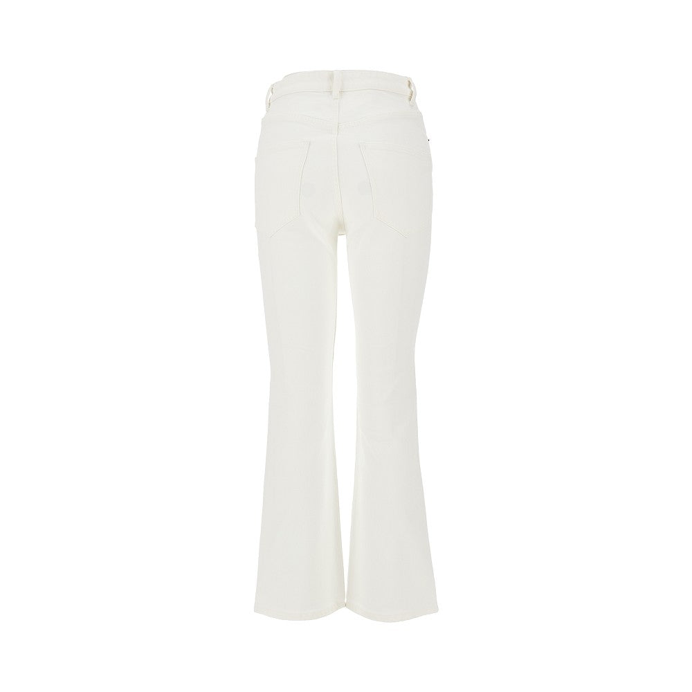 Jeans cropped svasati in denim stretch
