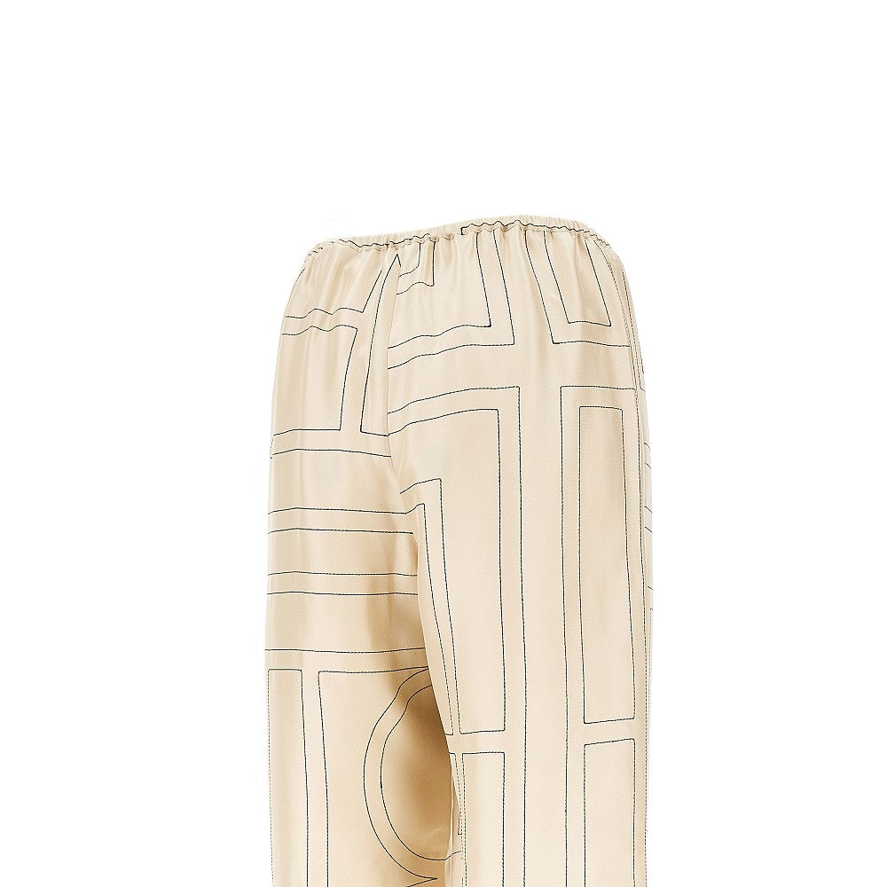 Pantalone pyjama in seta Monogram