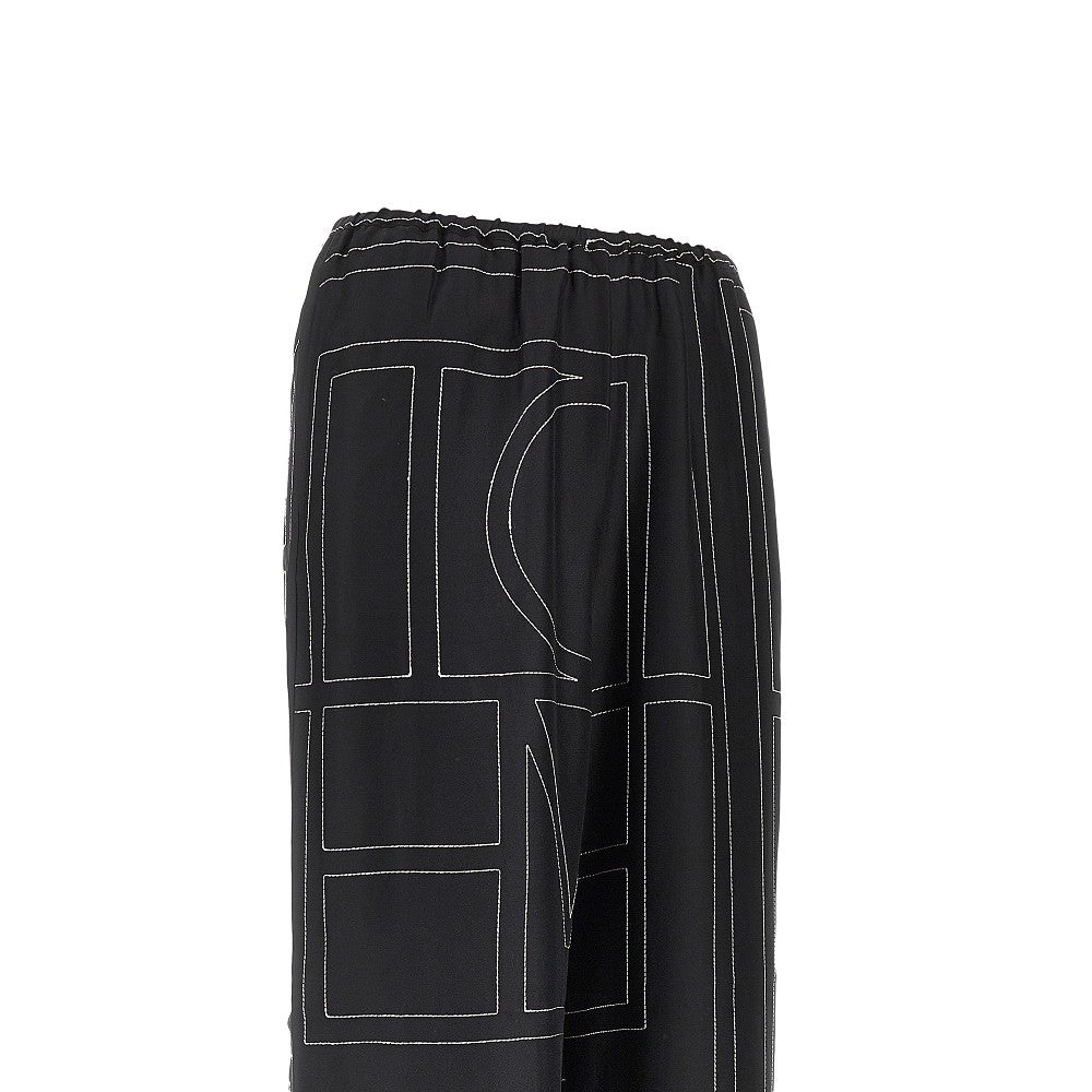 Pantalone pyjama in seta Monogram