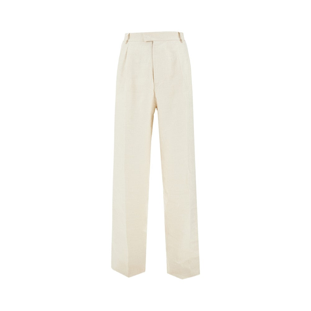 Linen pants with darts