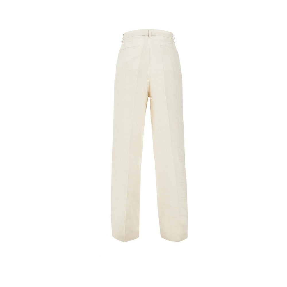 Linen pants with darts